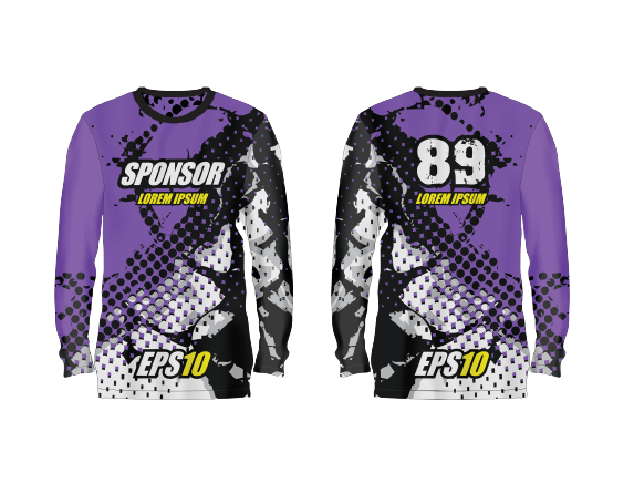 Long sleeve athletic shirt with custom printing 